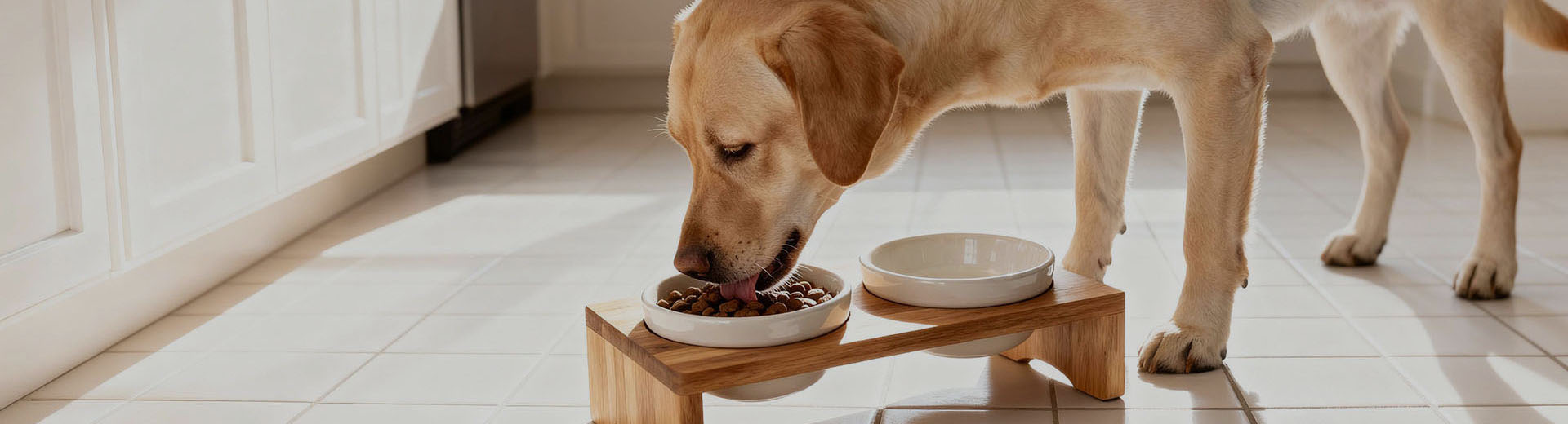 Pet feeding bowls banner