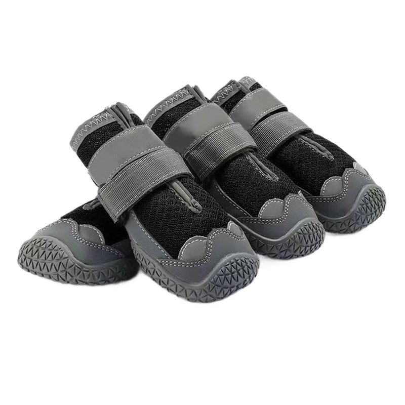 Rubber dog shoes breathable durable design