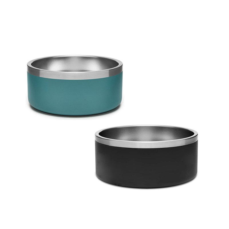 Round stainless steel nonslip feeding bowl