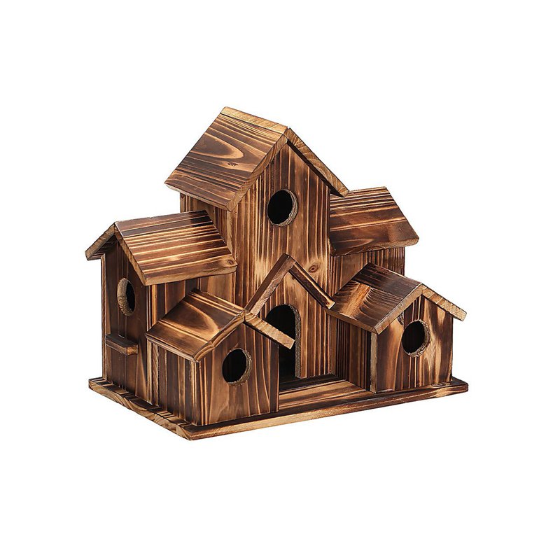 Solid Wood Outdoor Bird House Villa