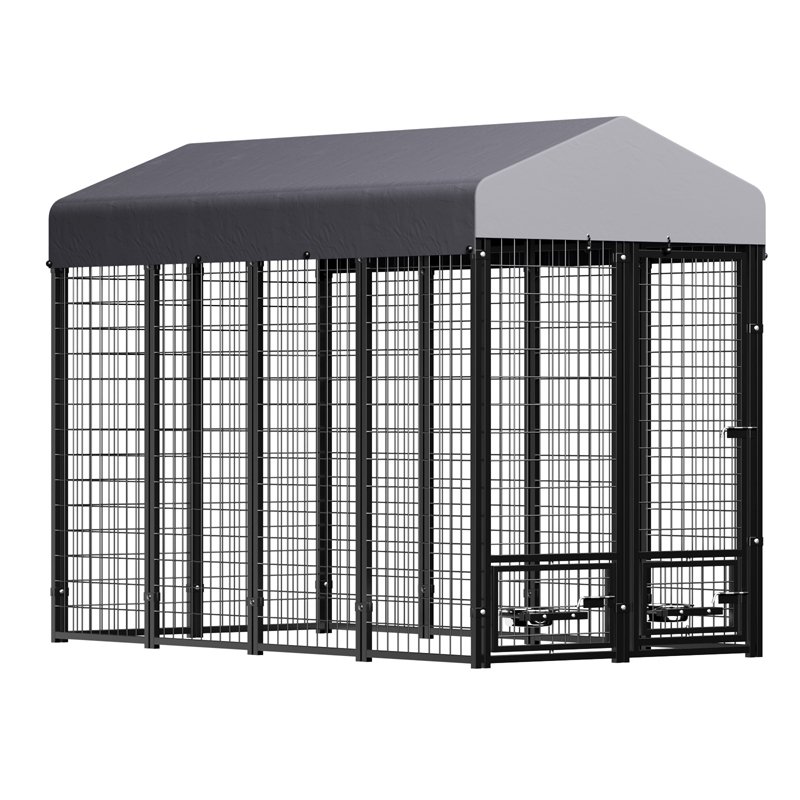 Metal dog cage with waterproof tent large breed