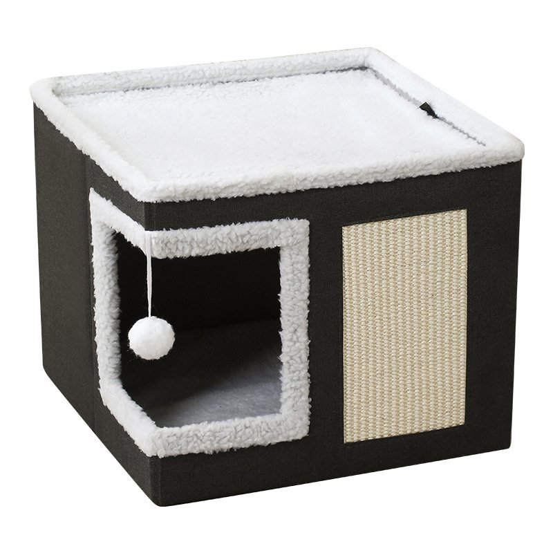 Foldable cat condo storage bed