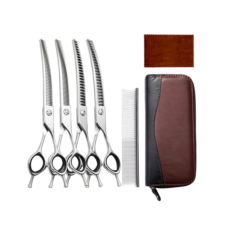440C Stainless Steel Pet Hair Cutting Scissor Set 7Inch