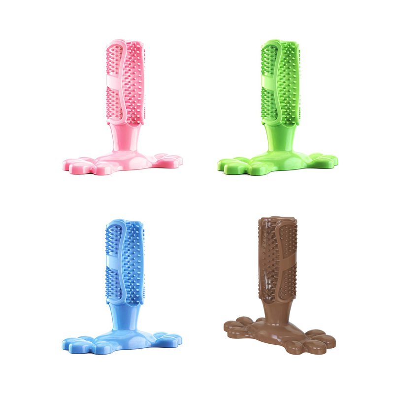 Durable Squeaky Dog Chew Stick Toothbrush Toy