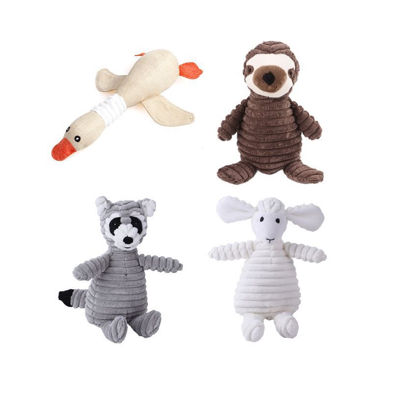 Companion squeaky & plush dog toy's "adf"