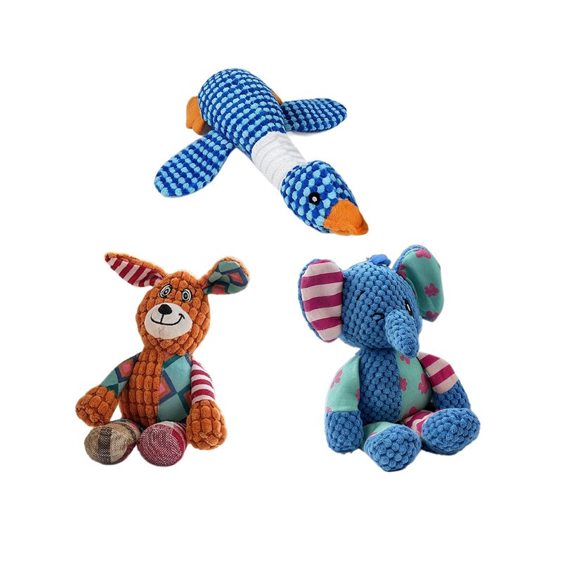 Plush Cartoon Squeaky Dog Toy