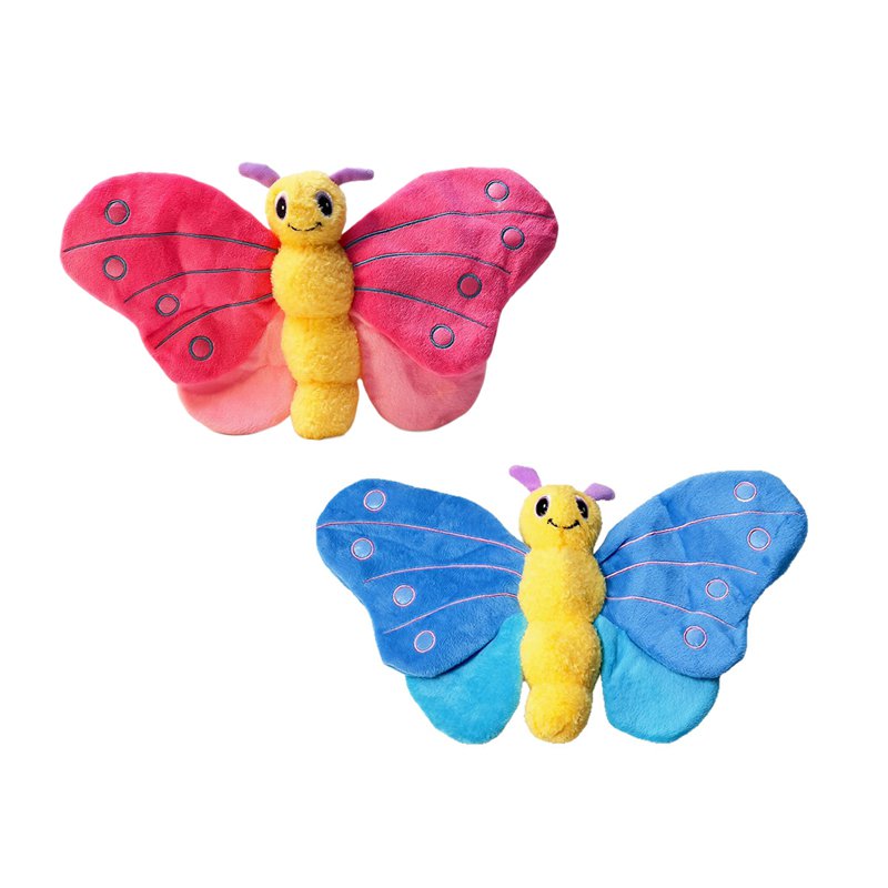 Plush Butterfly Squeaky Pet Toy