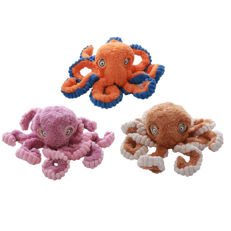Plush Octopus Shape Pet Toy Soft