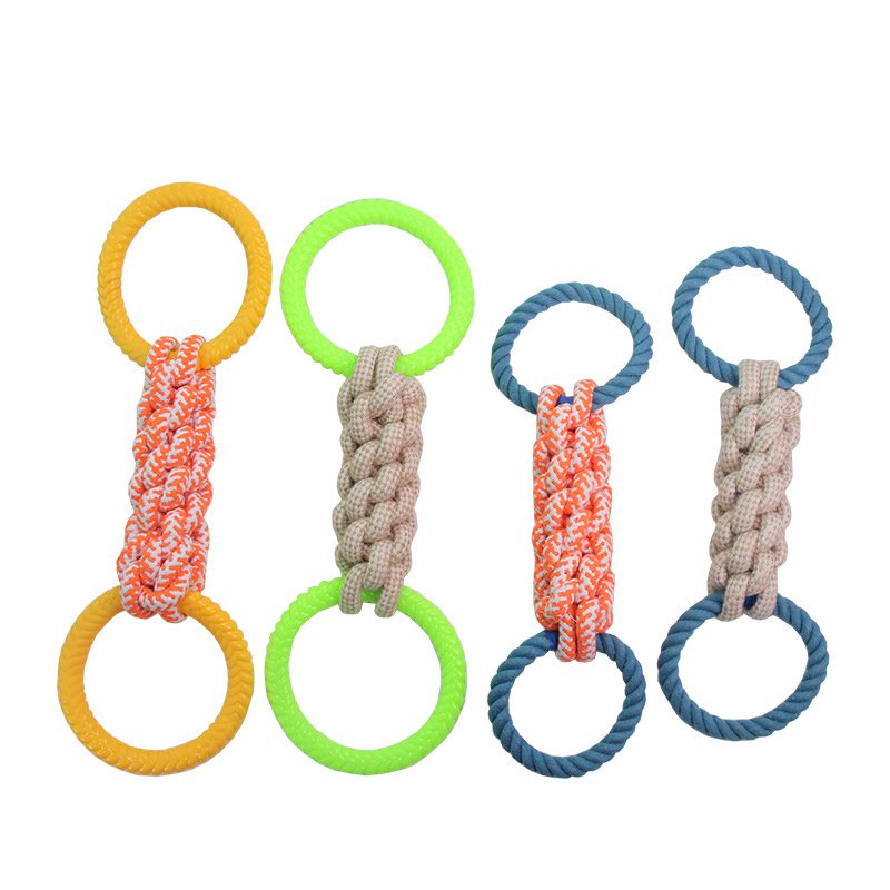 Cotton braided rope tug toy for large dogs