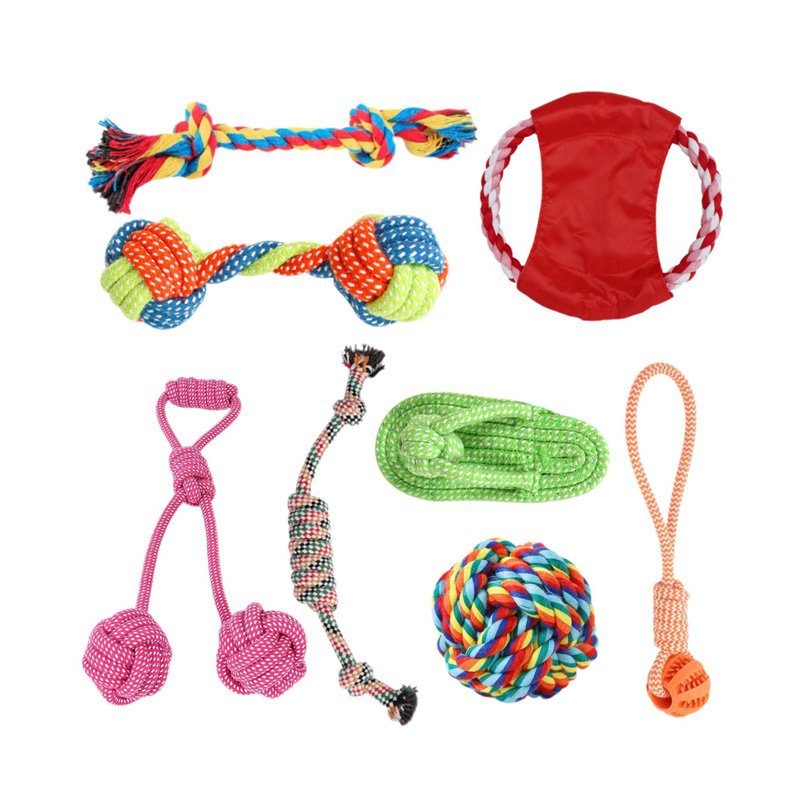 Rope knot dog chew toy durable