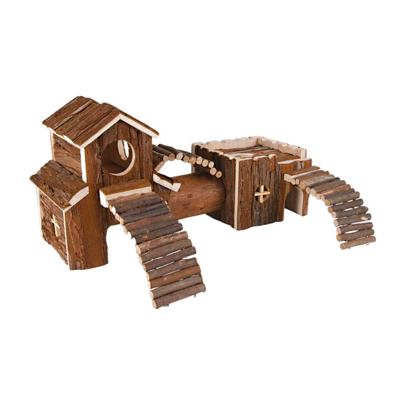 Wooden Hamster Castle Set