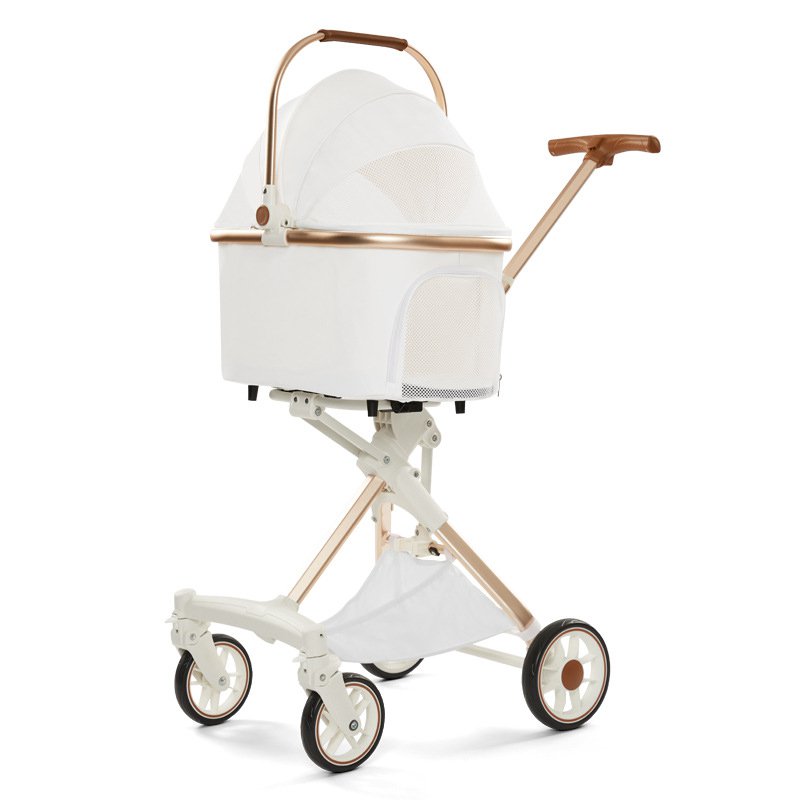 Foldable expandable pet stroller for small dogs