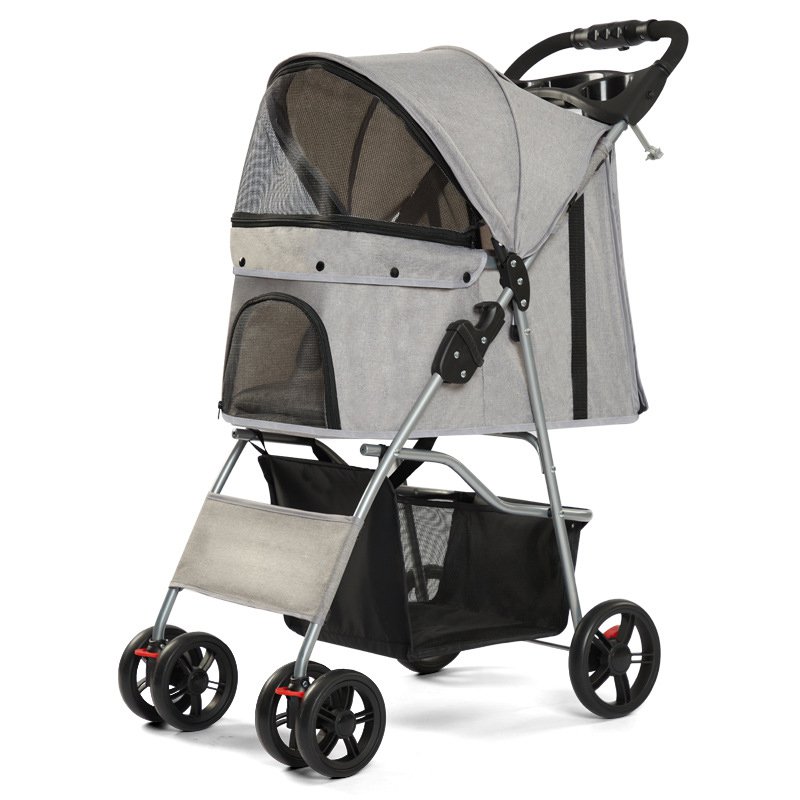 Lightweight foldable pet stroller outdoor