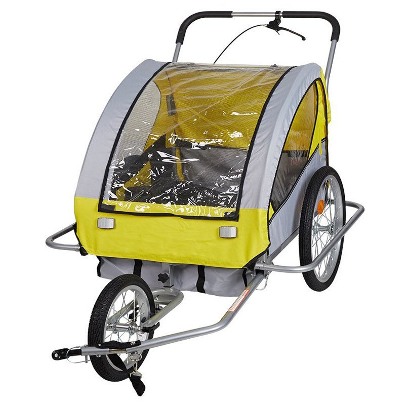 Foldable pet bike trailer for outdoor use