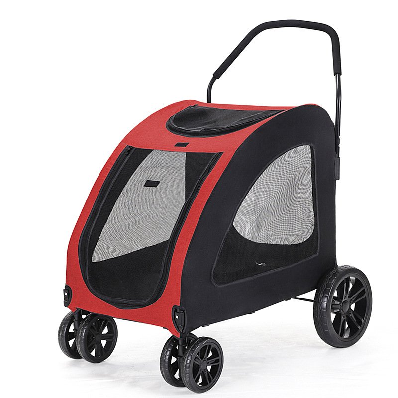 Foldable pet stroller for large elderly dogs